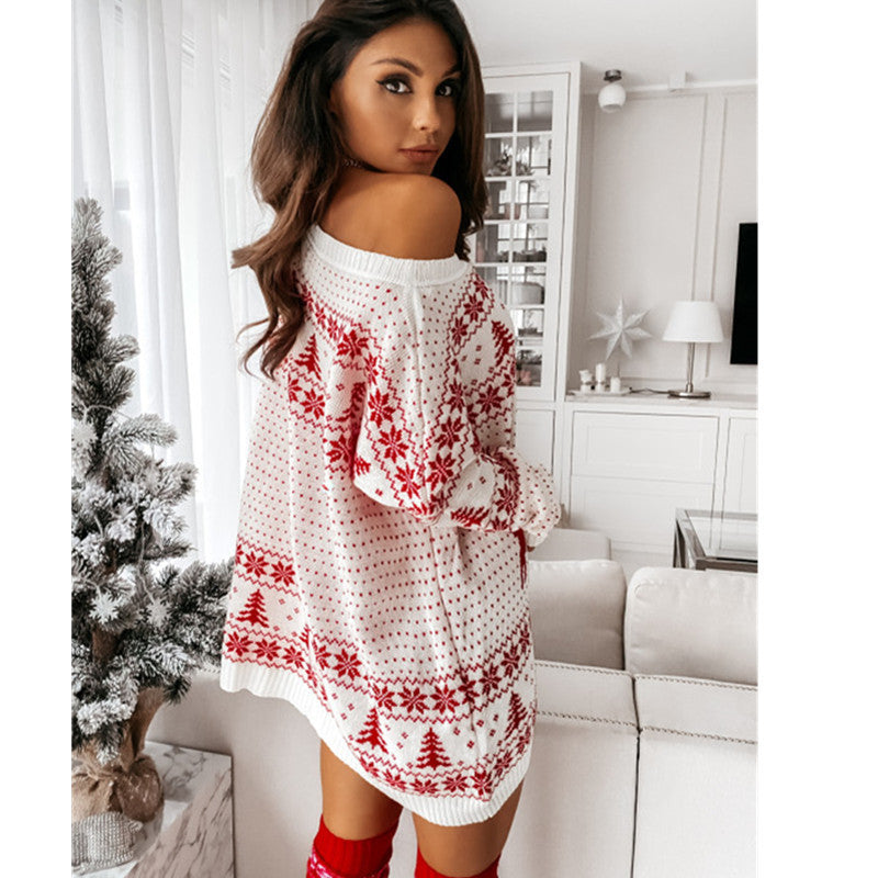 
                  
                    Winter Knitted Women's Long Sleeve Holiday Christmas Dress
                  
                
