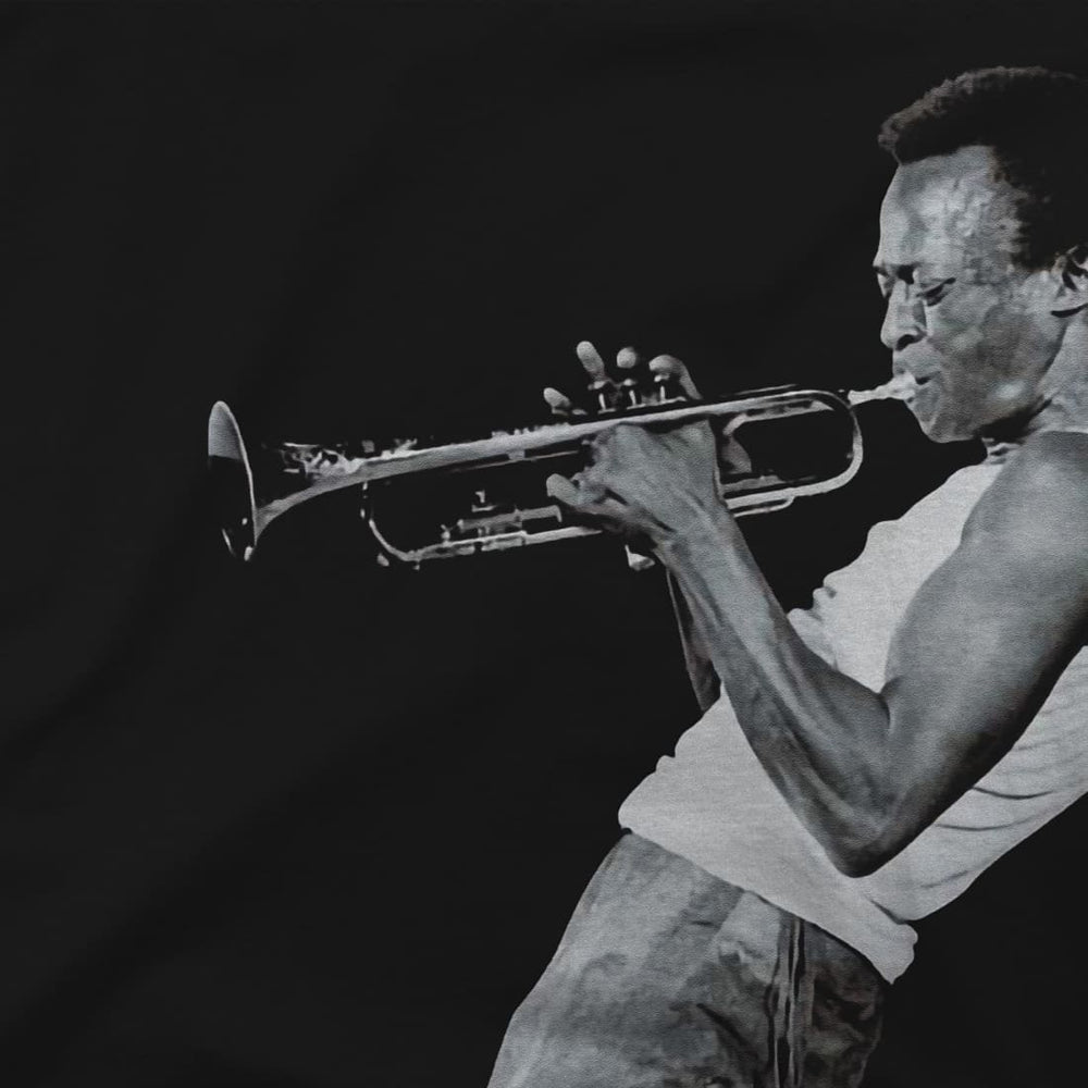 
                  
                    Miles Davis Playing His Trumpet Artwork T-Shirt
                  
                