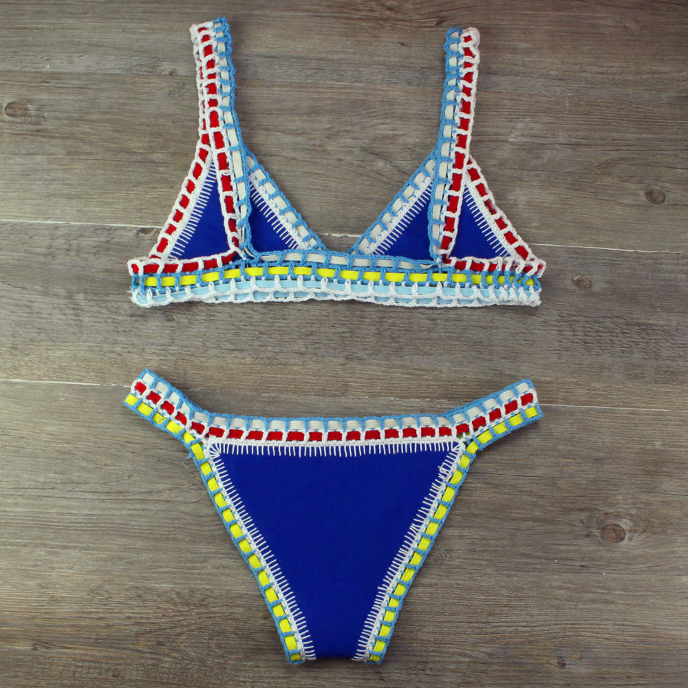 
                  
                    Hand Crocheted Bikini Knitted Stitching Swimsuit Set
                  
                