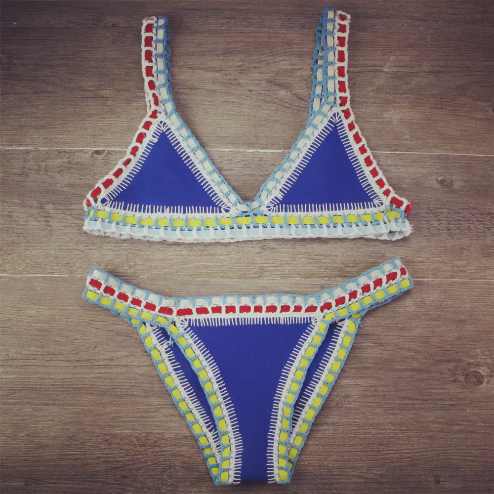 
                  
                    Hand Crocheted Bikini Knitted Stitching Swimsuit Set
                  
                