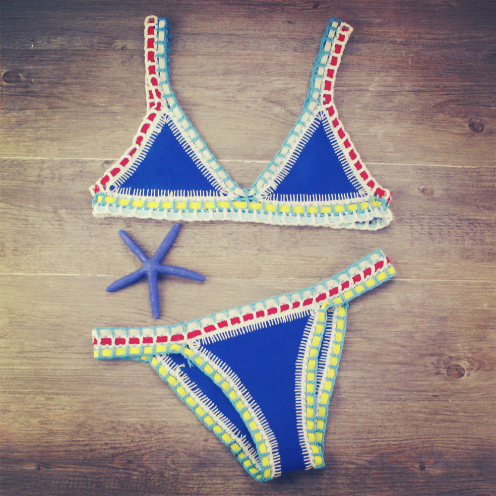 
                  
                    Hand Crocheted Bikini Knitted Stitching Swimsuit Set
                  
                