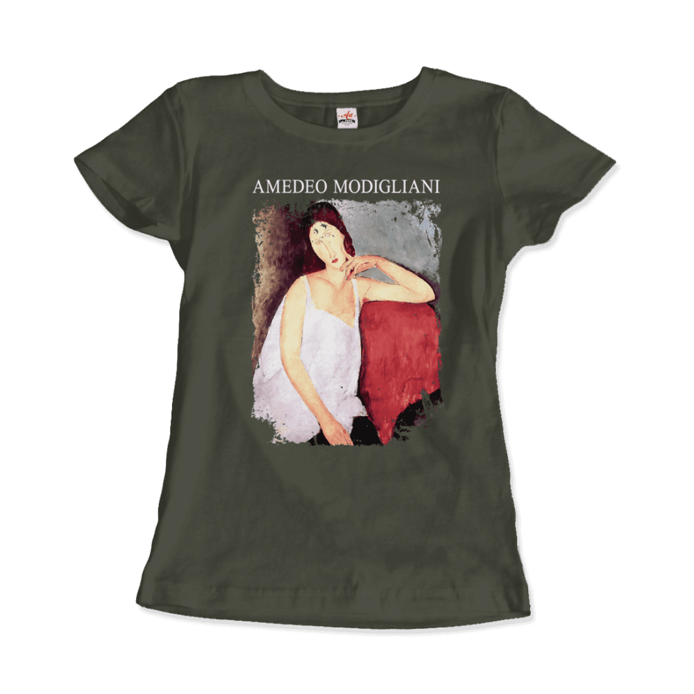 
                  
                    Modigliani - Portrait of Jeanne Hébuterne, 1919 Artwork T-Shirt
                  
                