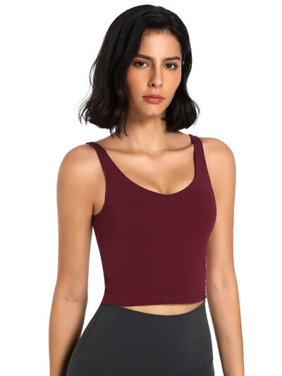 
                  
                    Scoop Neck Wide Strap Active Tank
                  
                