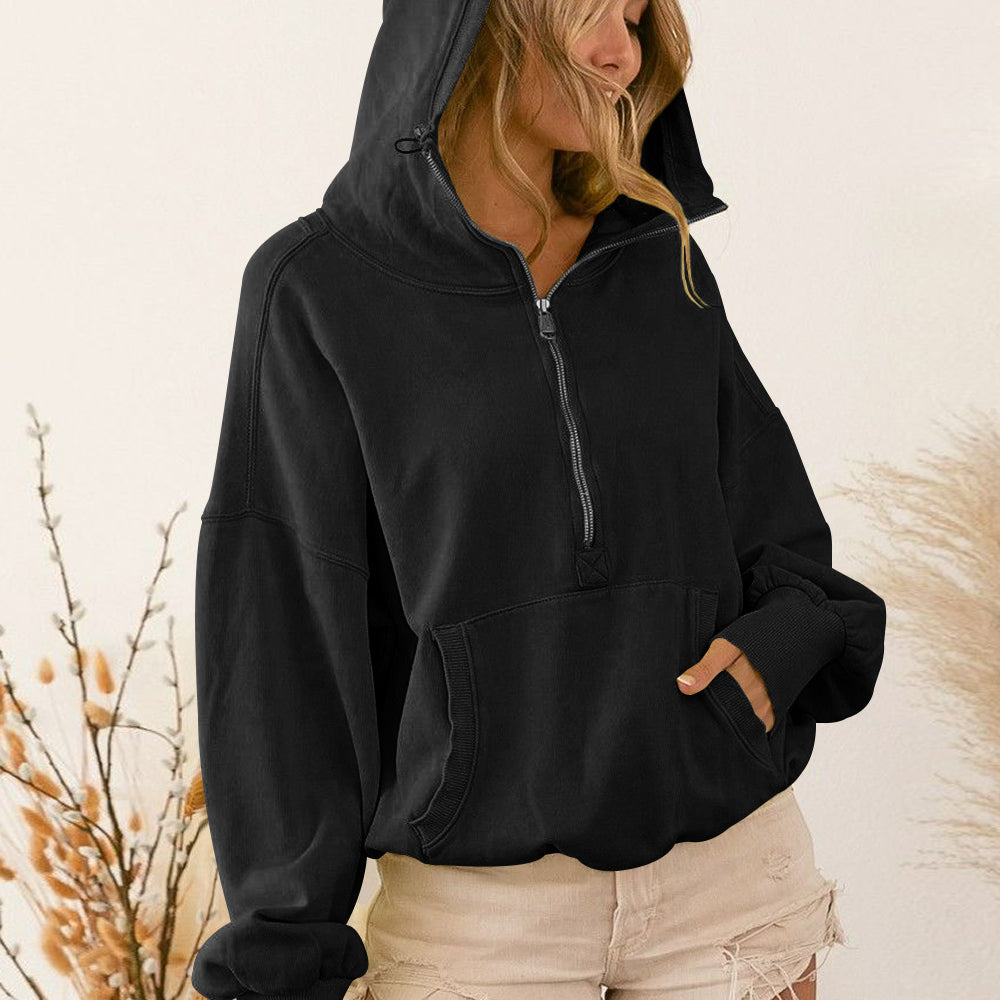 
                  
                    Hooded Sweater Women Clothing Tide Brand Sports Hoodie Zipper Drawstring Long Sleeve Top
                  
                
