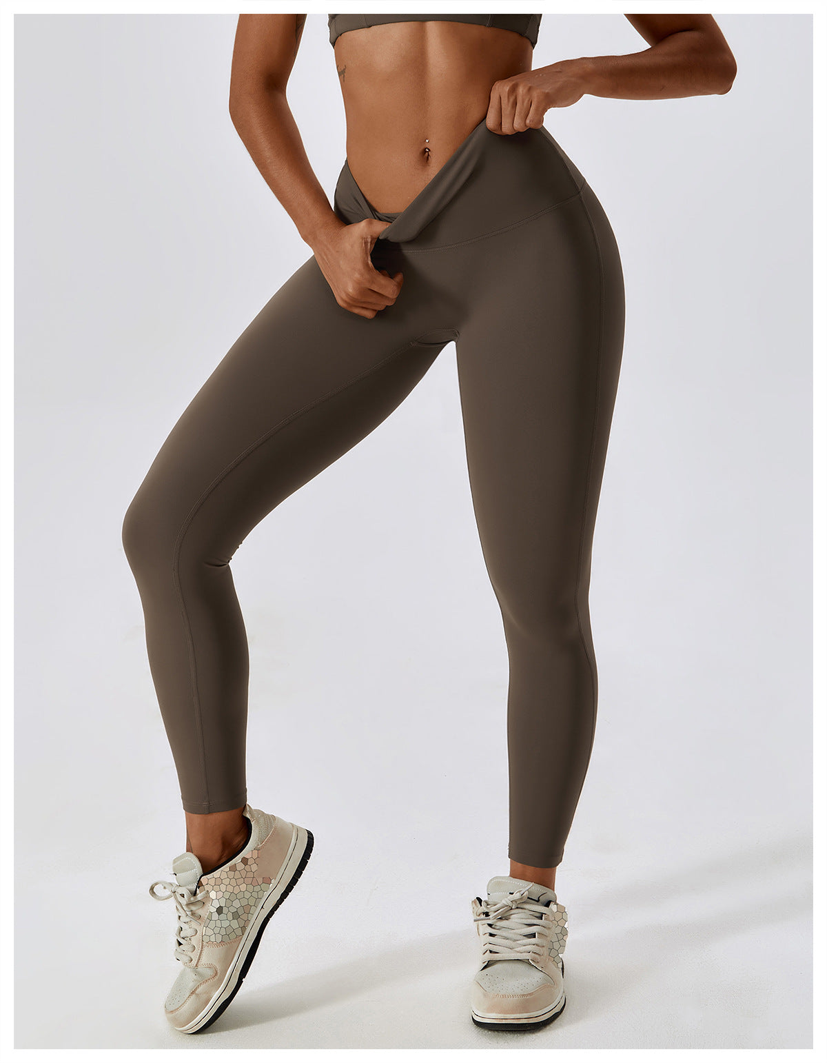 
                  
                    Nude Feel Hip Raise Yoga Pants Women Abdominal Shaping High Waist Fitness Pants Outdoor Running Sports Leggings
                  
                