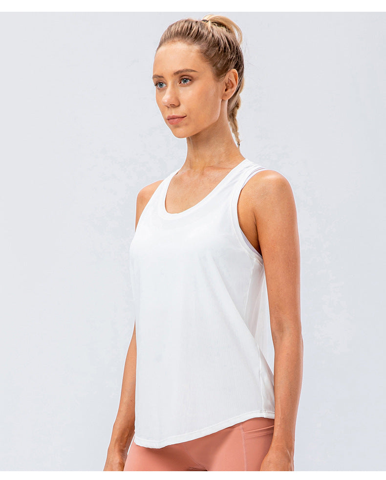 
                  
                    Women Summer Cool Yoga Vest Breathable High Elastic Workout Sleeveless Top Running Loose Exercise Blouse
                  
                