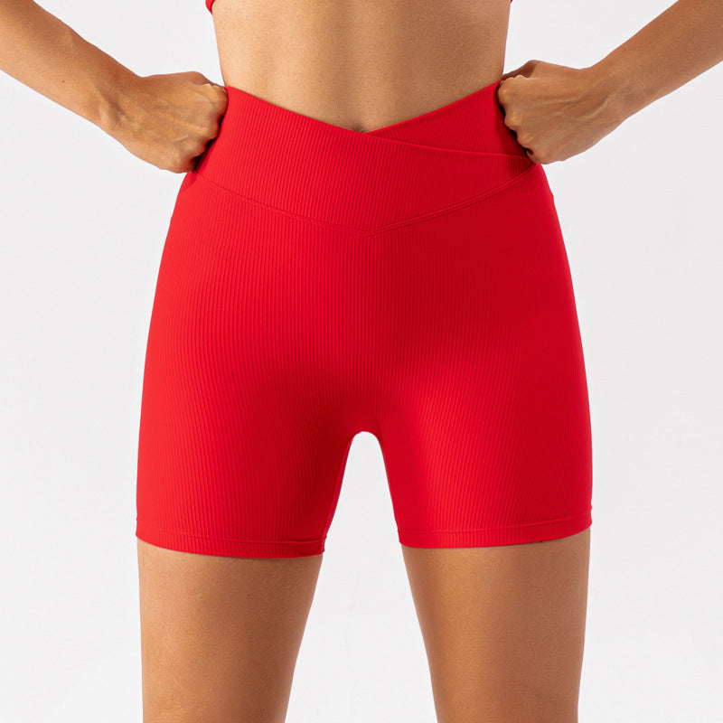 
                  
                    Contracting Fitness Shorts Peach Hip Raise Sports Yoga Pants High Waist Threaded Tight Shorts
                  
                