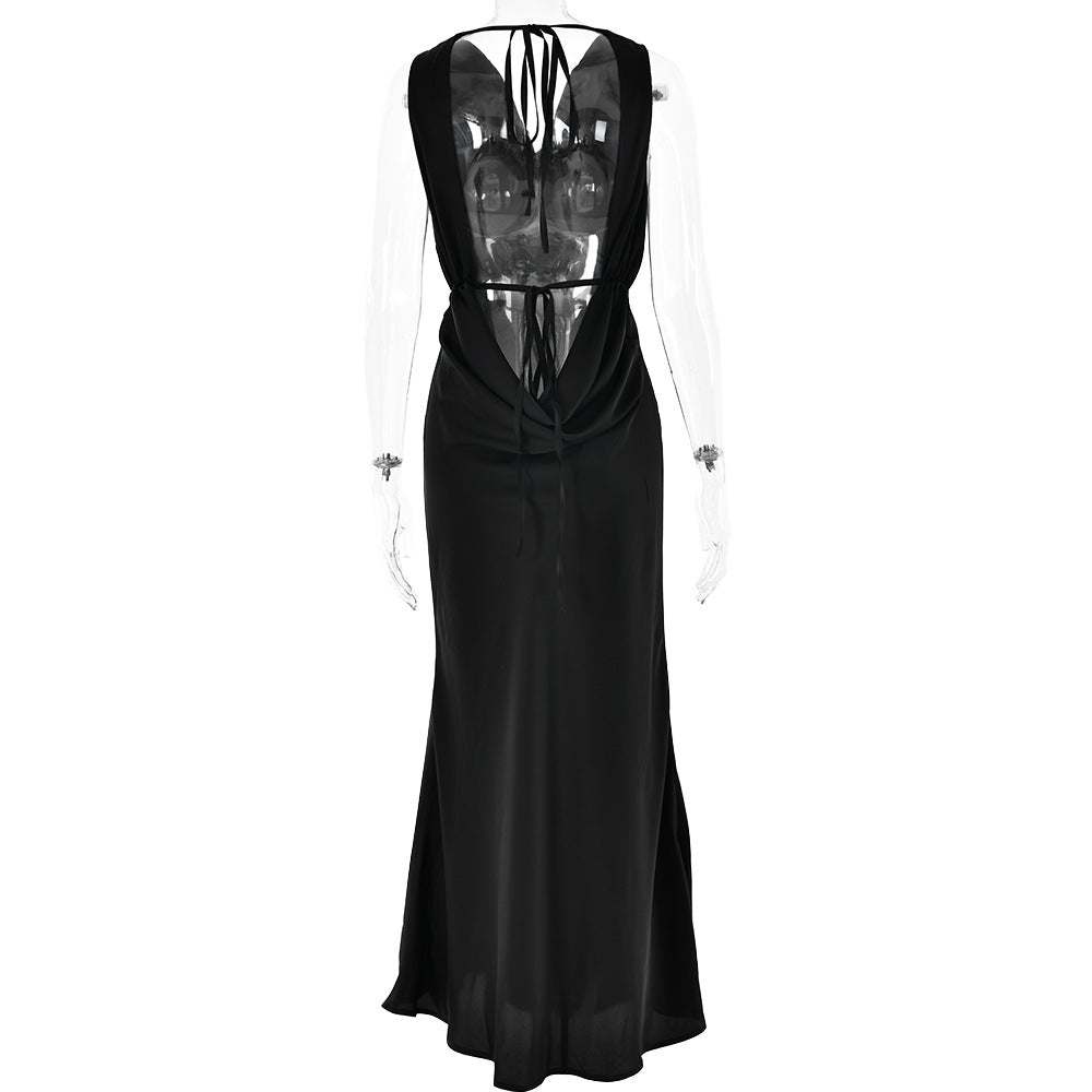 
                  
                    Women Clothing Cocktail Evening Dress Sling Swing Collar Dress Sexy Sexy Backless Lace Up Maxi Dress
                  
                