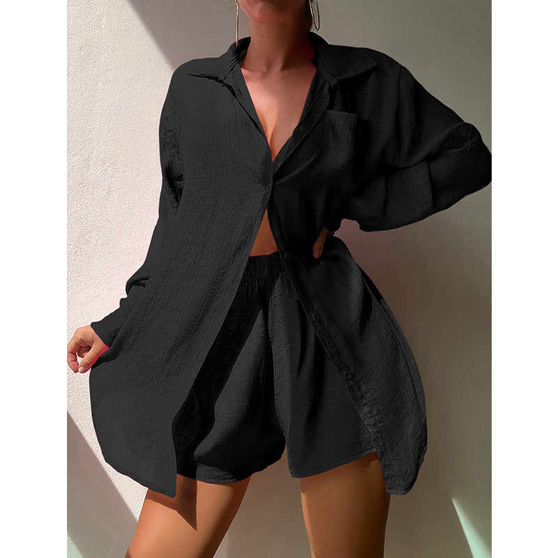 
                  
                    Shirt Suit Beach Jacket Vacation Sun Protection Clothing Loose Sun Proof Clothes Swimsuit Beach Cover Up
                  
                