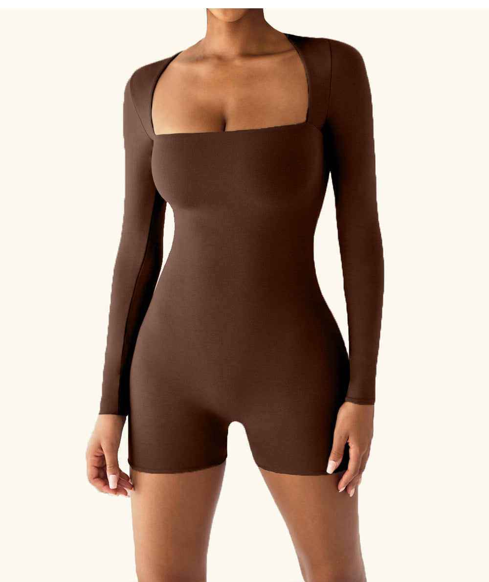 
                  
                    Sexy Slim Yoga Long Sleeve One Piece Ballet Dance One Piece Tight Sports Romper
                  
                