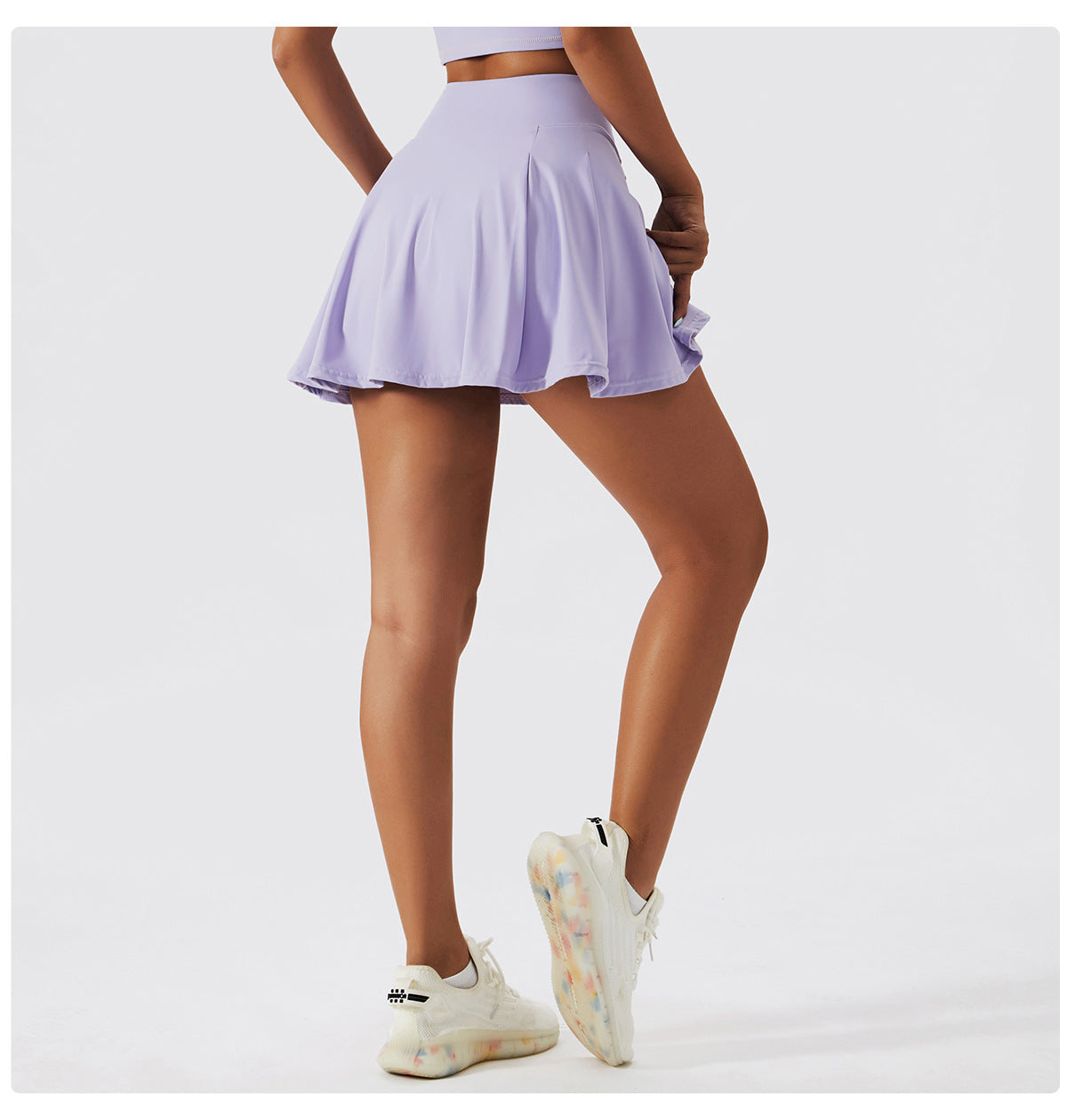 
                  
                    Spring Nude Feel Tennis Skirt Fitness Badminton Faux Two Piece Sports Culottes Pocket Running Casual Mini Skirt
                  
                