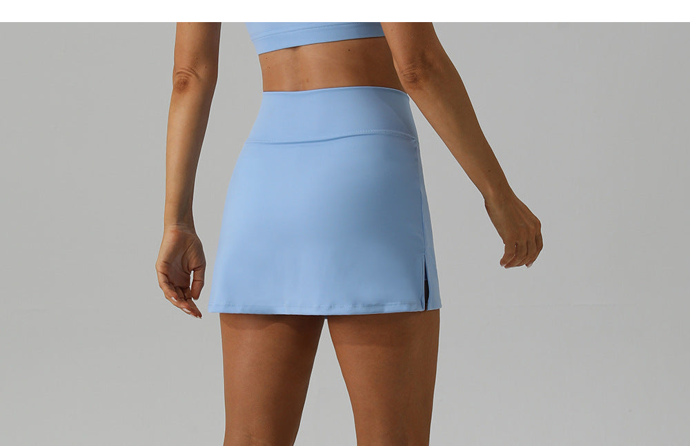 Spring Summer Slim Fit Yoga Skirts Breathable Mini Skirt Running Fitness Tennis Skirt Exposure Exercise Skirt