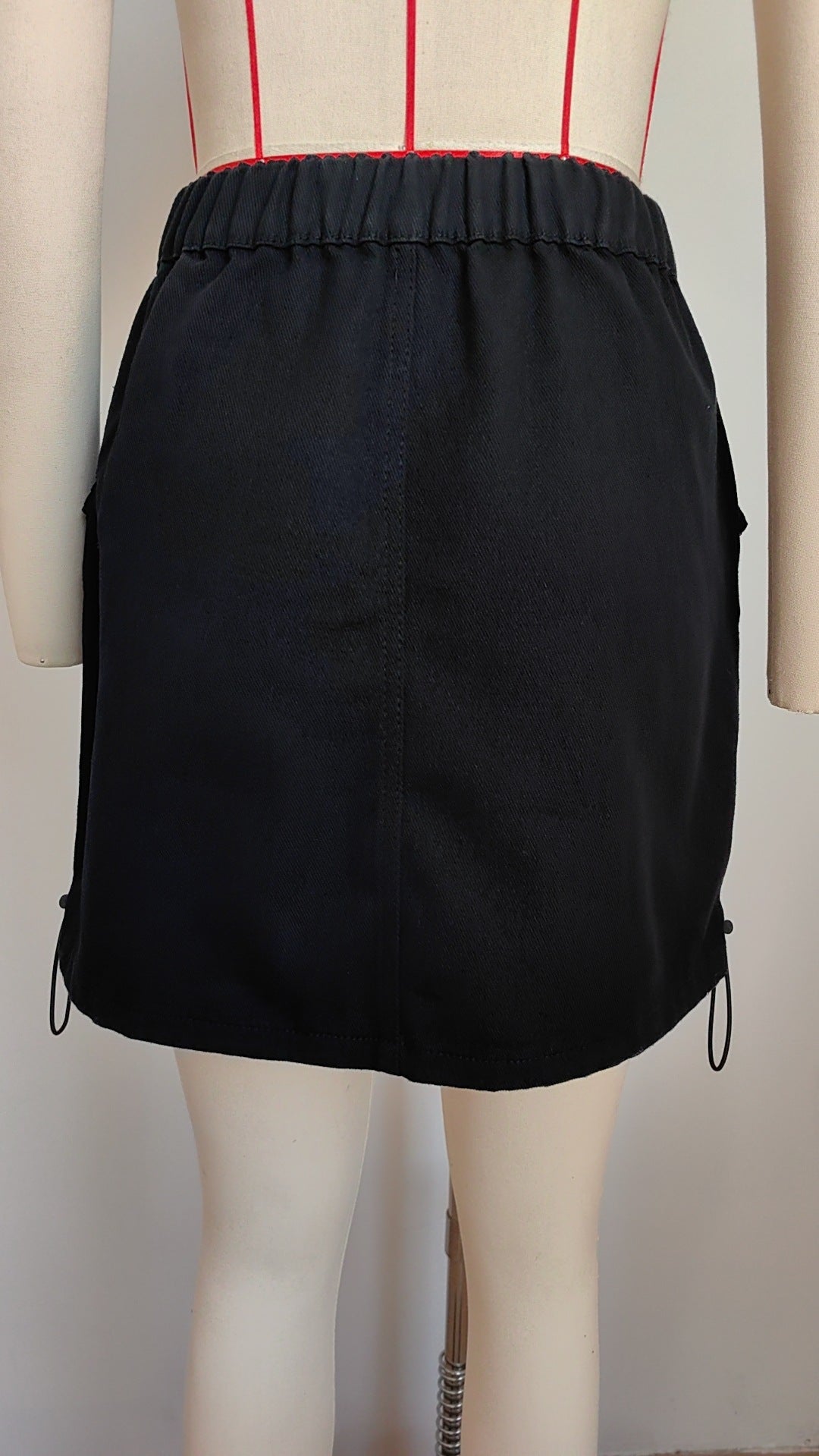 
                  
                    Women Clothing Summer Washed Drawstring Elastic Waist Denim Skirt
                  
                