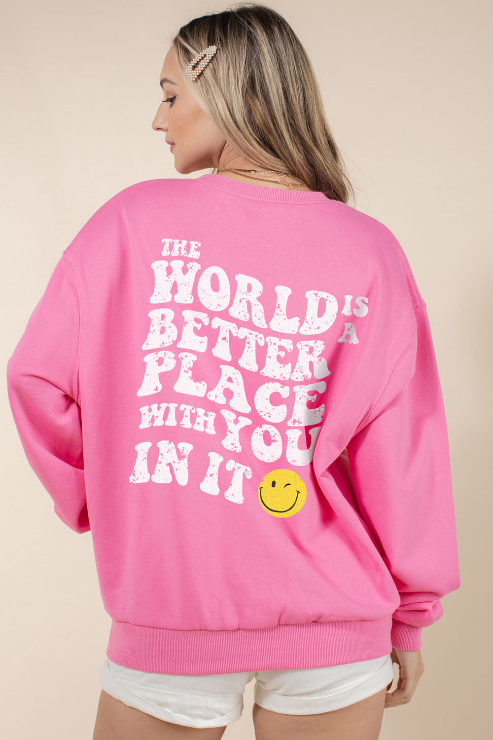 World Better Place Graphic Back Sweatshirts