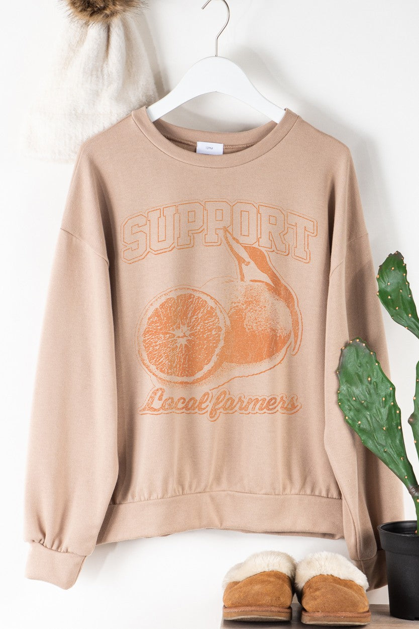 Support Local Farmers Graphic Sweatshirts