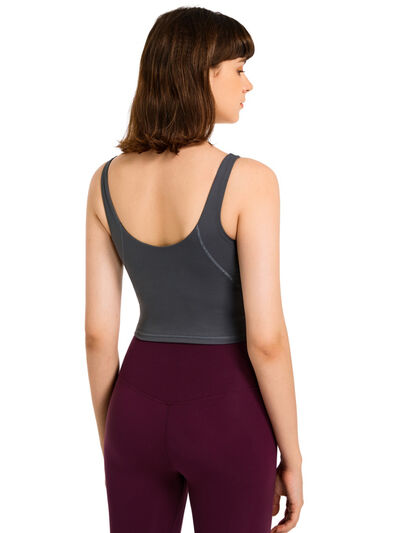 
                  
                    Scoop Neck Wide Strap Active Tank
                  
                