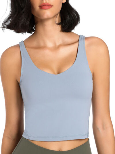 
                  
                    Scoop Neck Wide Strap Active Tank
                  
                