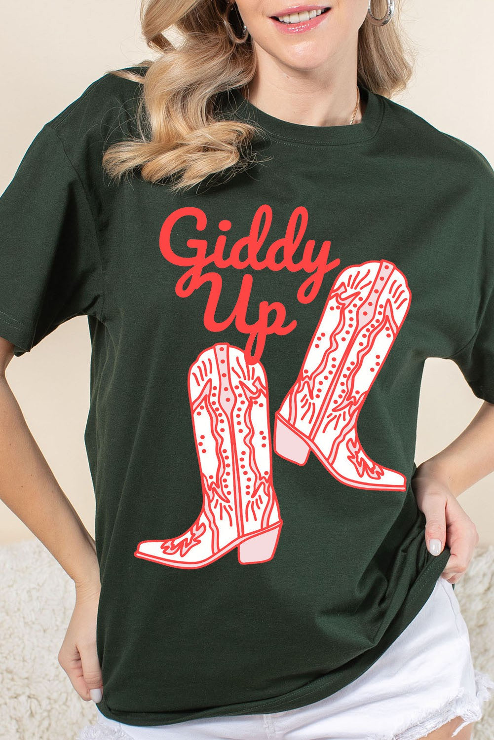 
                  
                    Western Boots Giddy Up Graphic Tees
                  
                