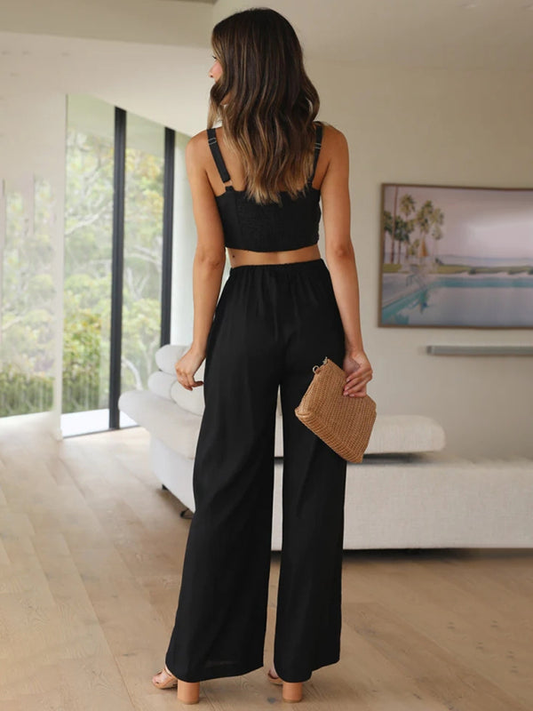 
                  
                    Women's Solid Color Casual Loose Wide Leg Trousers
                  
                