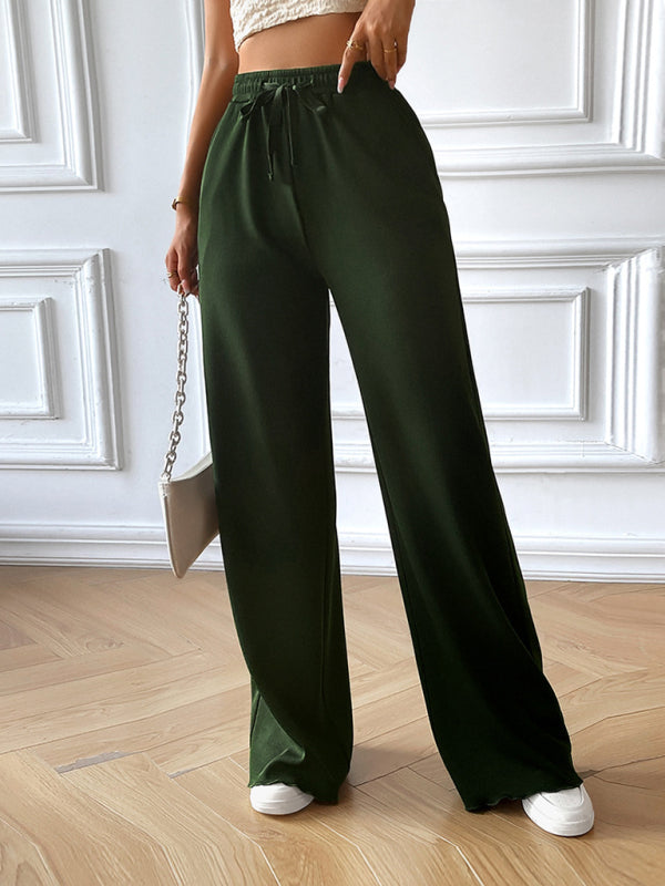 
                  
                    Fashion women's new loose casual solid color wide leg trousers
                  
                